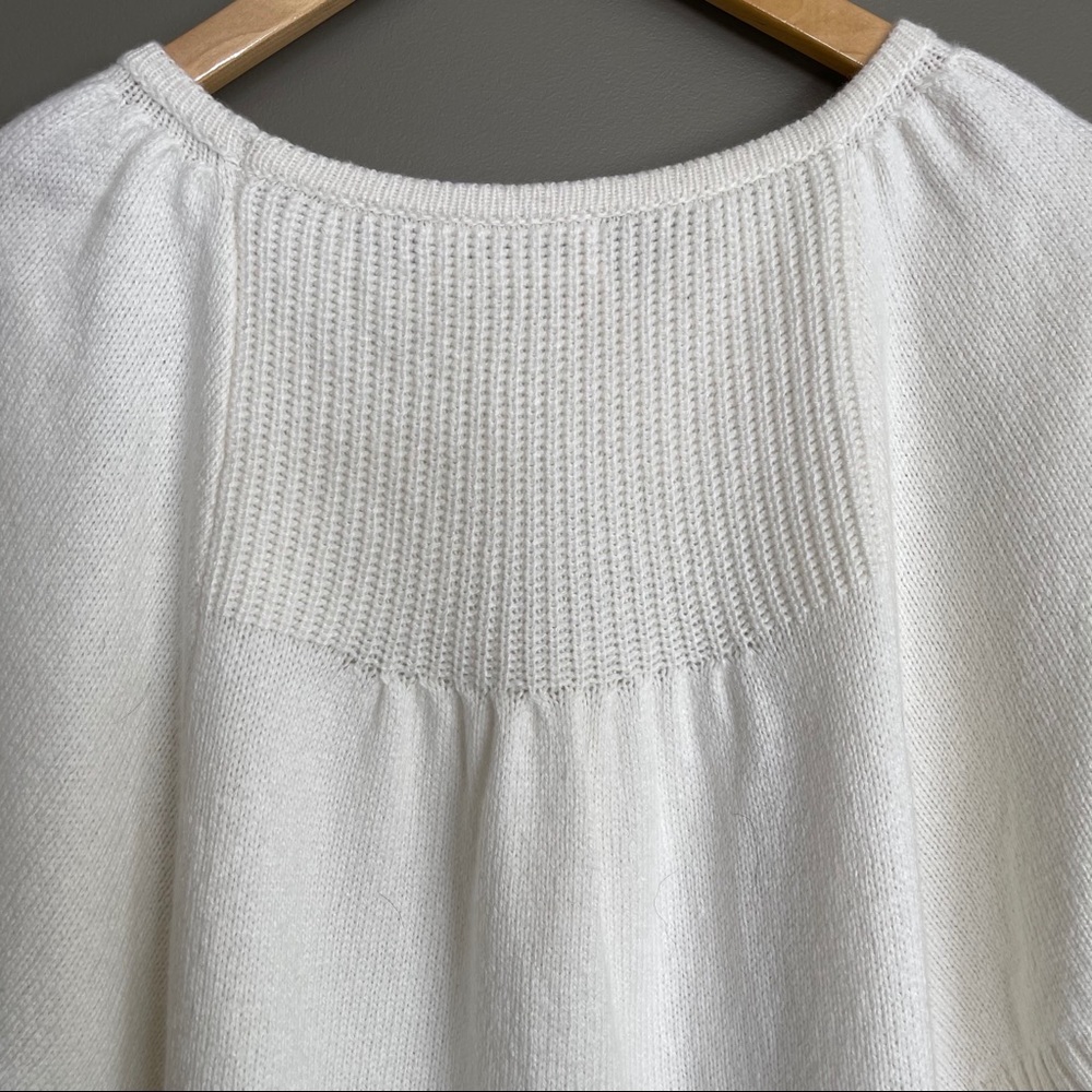 NWT Anthropologie Belle Sweater Top Ivory Size Med - Picture 13 of 16
